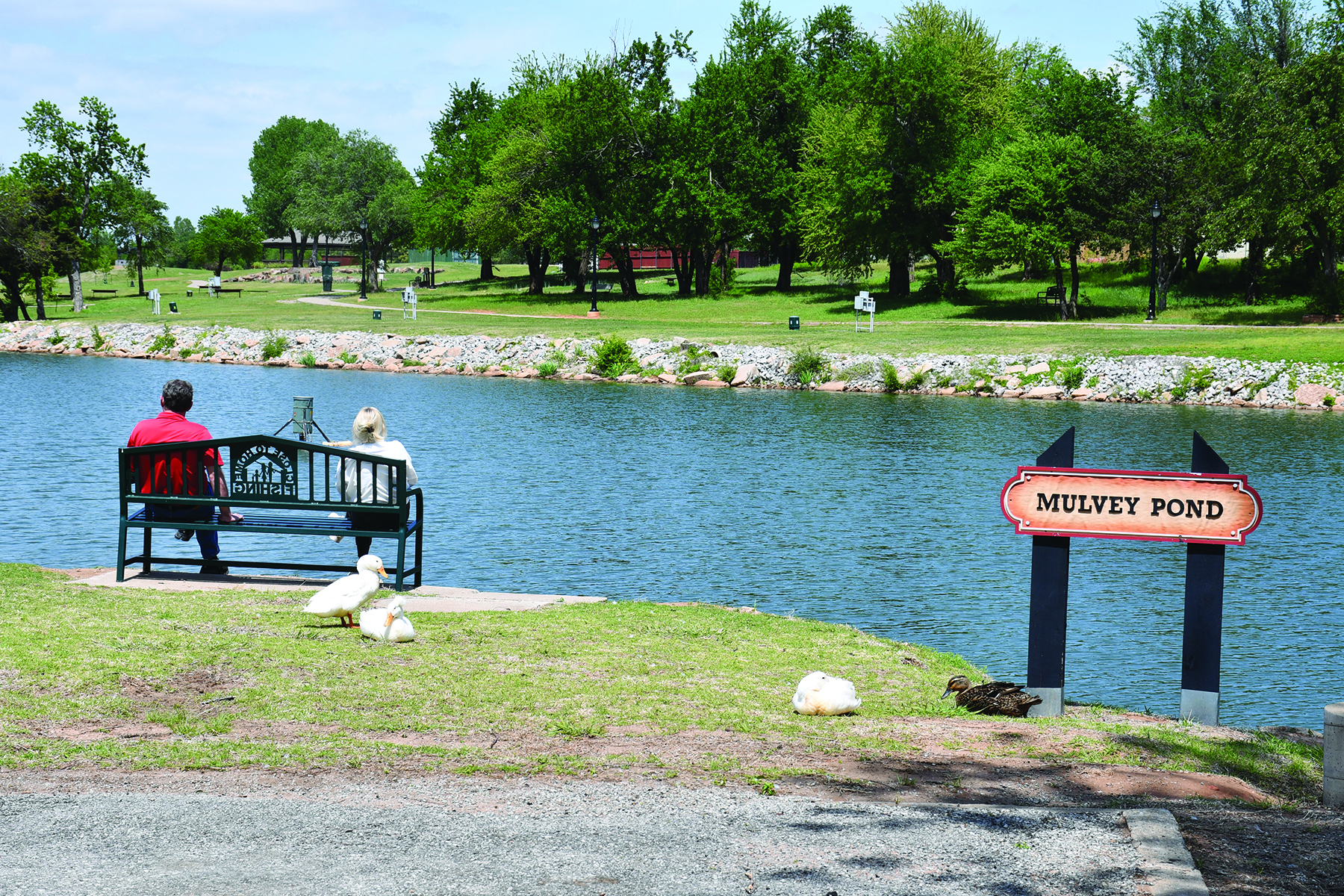 Mulvey Pond is one of the centerpieces of the gorgeous park.